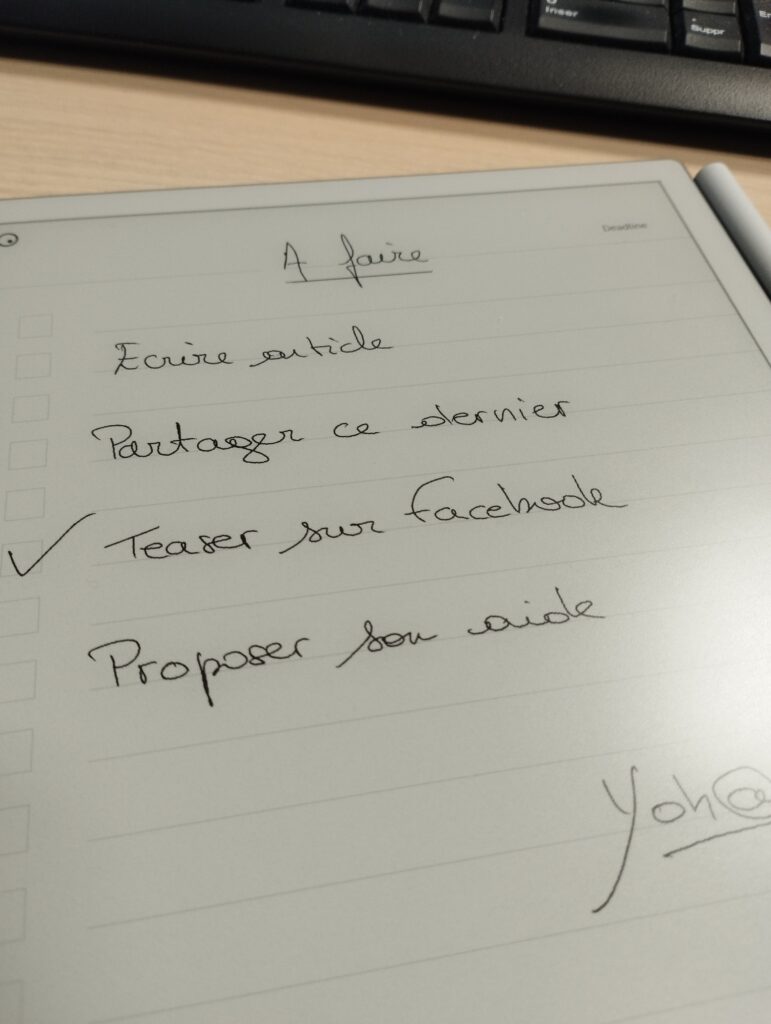 Prise de note efficace To do list